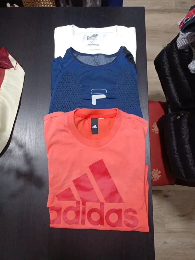 Lote 3 Camisetas Deportivas Adidas, Fila, Springfi