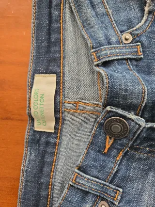 Pantalón vaquero pirata Benetton azul