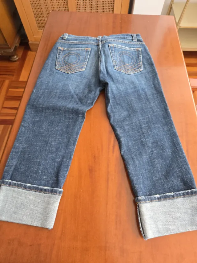 Pantalón vaquero pirata Benetton azul