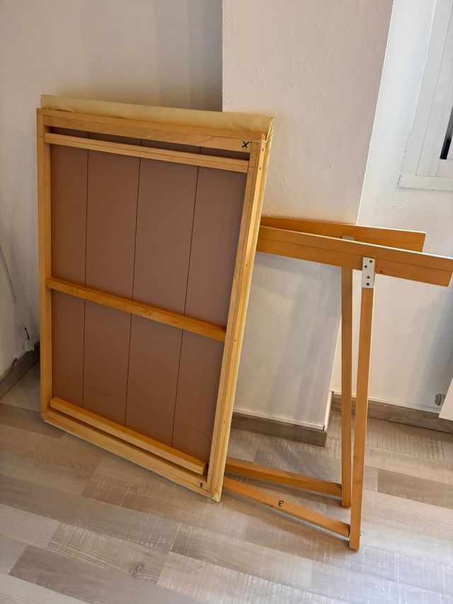 Mesa de madera para ferias y mercados artesanales