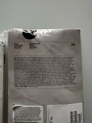 2 Collant H&M TG 2XL (IT 54, UK 22/26)