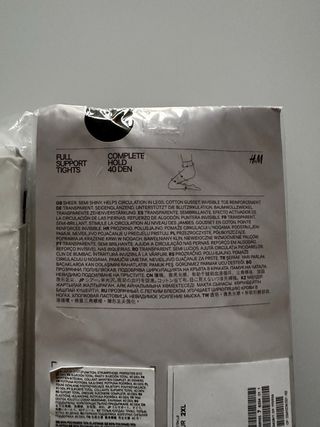 2 Collant H&M TG 2XL (IT 54, UK 22/26)