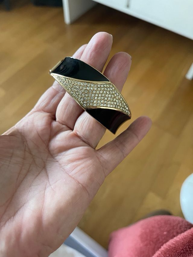 Bracciale Dior Anni '80 Nero e Oro
