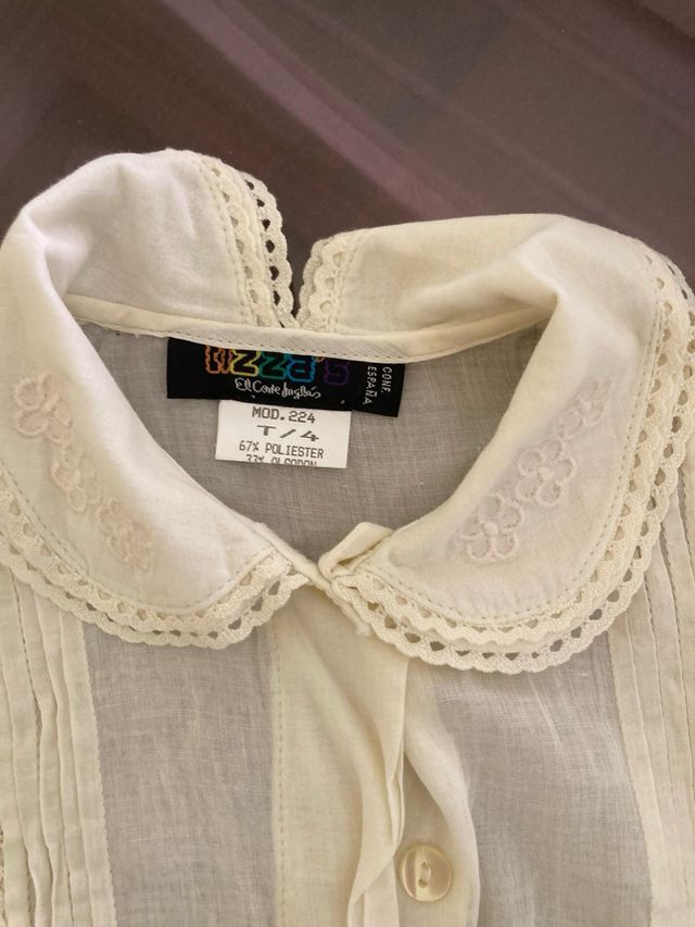 Conjunto niña 3 piezas bordadas talla 4 marca tiza