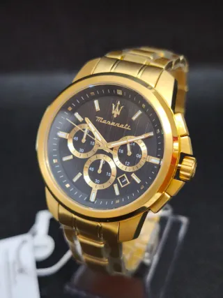 Reloj Maserati Successo R8873621013 Dorado y Negro