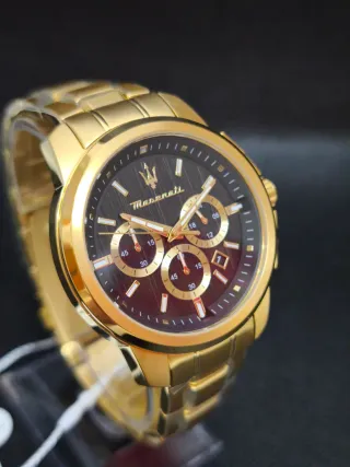 Reloj Maserati Successo R8873621013 Dorado y Negro