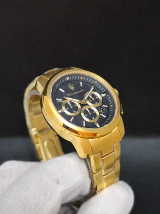 Reloj Maserati Successo R8873621013 Dorado y Negro