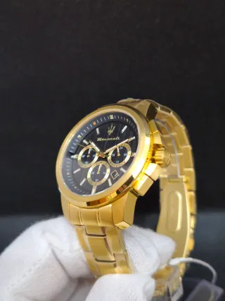 Reloj Maserati Successo R8873621013 Dorado y Negro