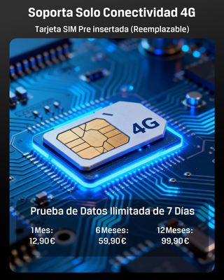 Cámara Vigilancia 4G LTE 2K con SIM Reemplazable