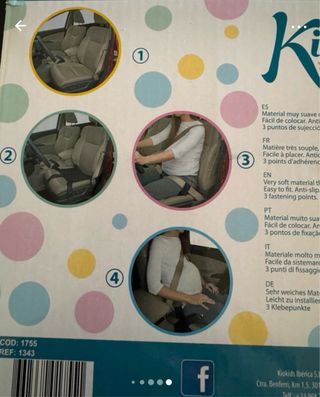 Adaptador cinturón embarazada Kiokids negro