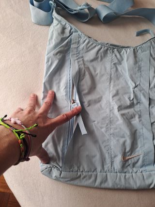 Bandolera Nike Azul y Plateada