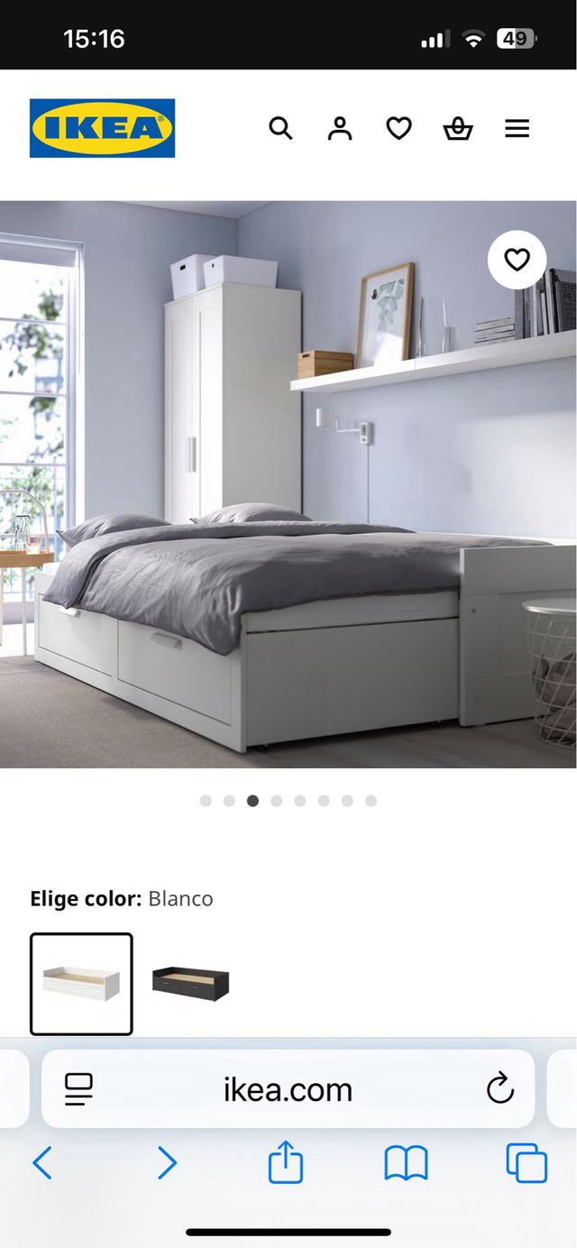 Cama Brimnes individual Ikea convertible a doble