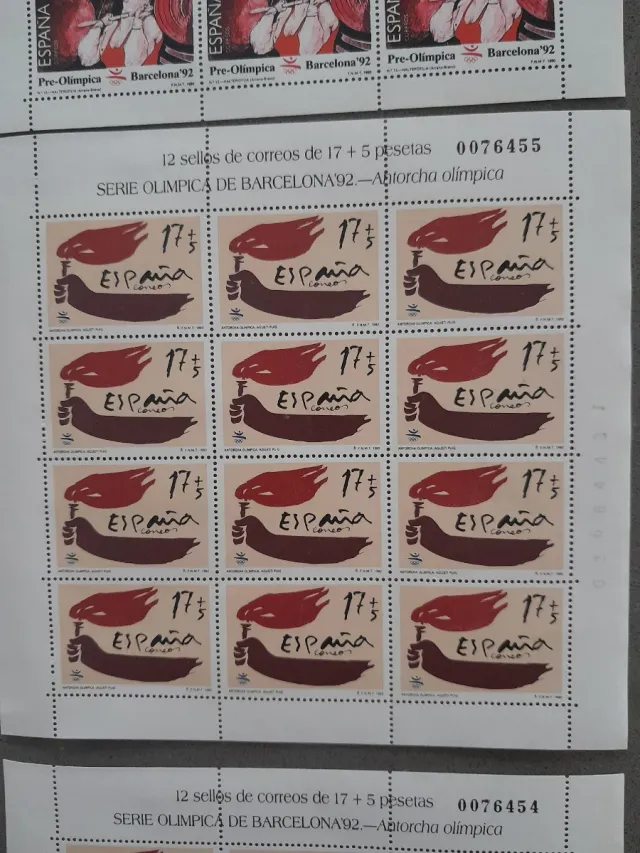 9 MiniPliegos sellos Barcelona 1992