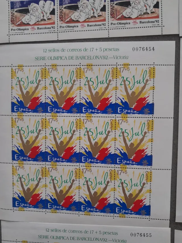9 MiniPliegos sellos Barcelona 1992