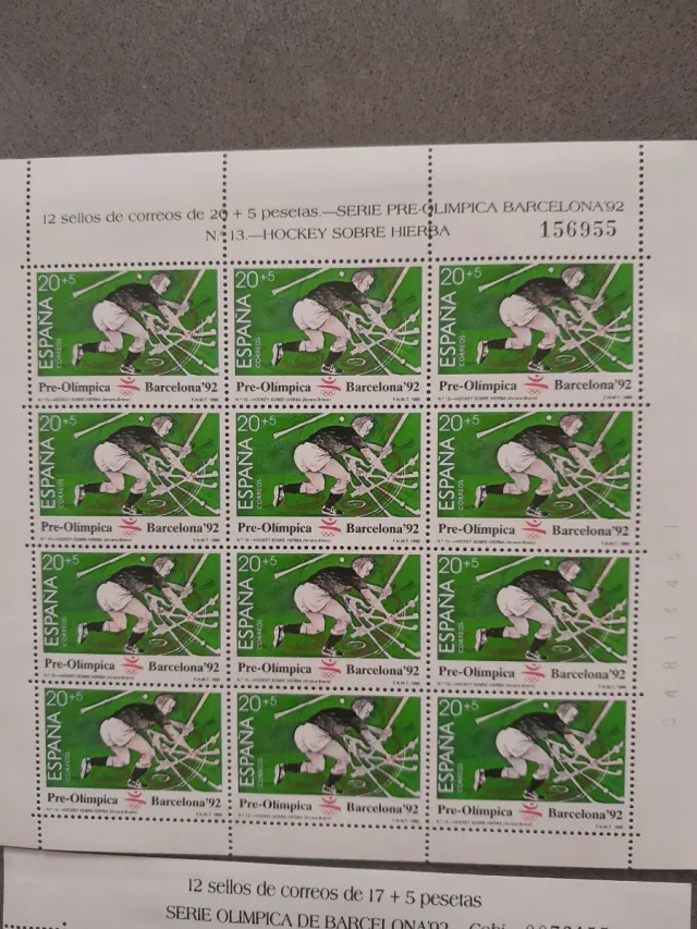 9 MiniPliegos sellos Barcelona 1992