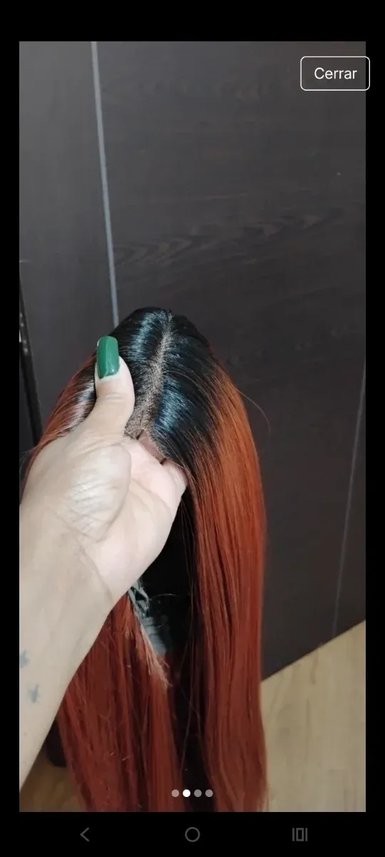 Peluca sintética sin enredo