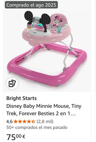 Andador Minnie Mouse rosa