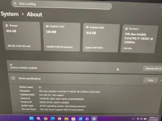 Asus Zenbook Duo i7 11th Gen 16GB RAM 1TB SSD