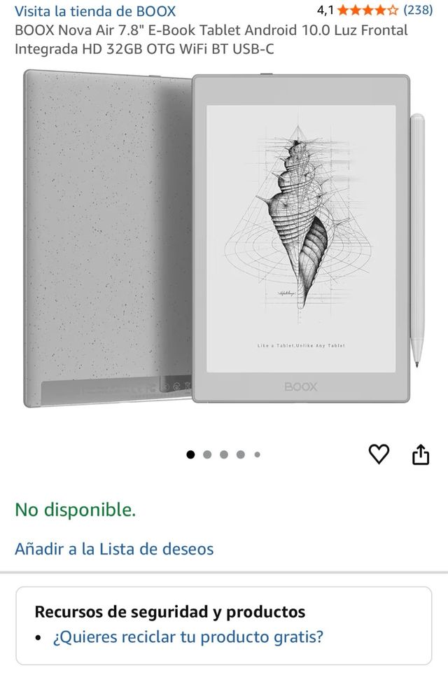 BOOX Nova Air 7.8 E-Reader Android 10