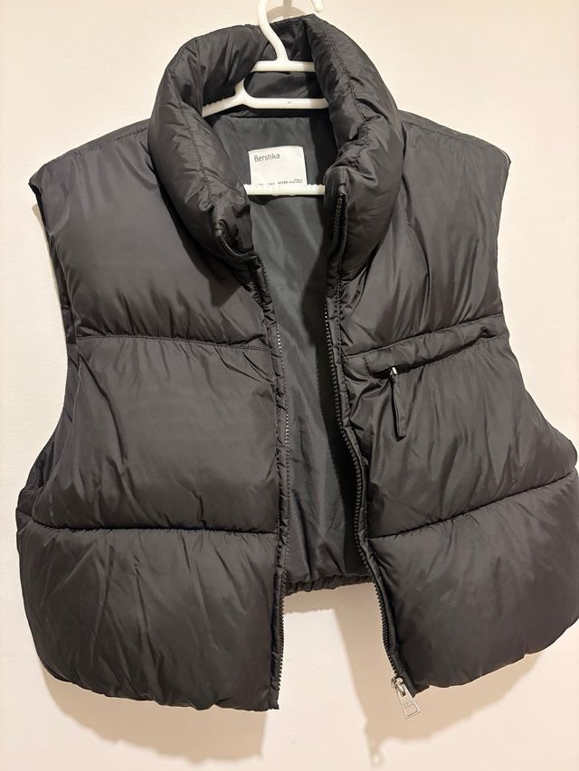 Chaleco acolchado gris