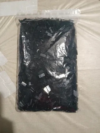 Lego Tile 1x2 Preto - 50 Unidades Novas