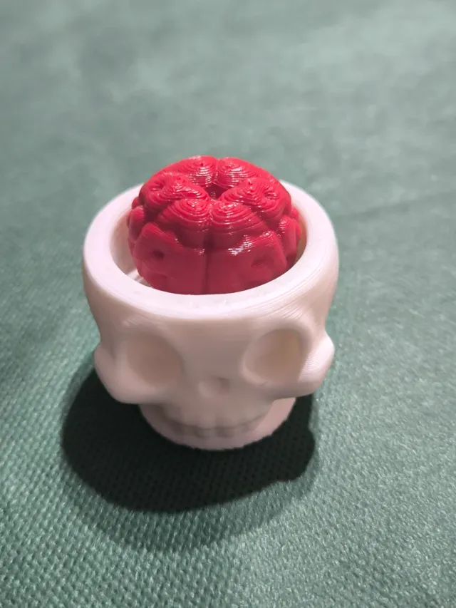 Clicker Calavera Cerebro Rojo
