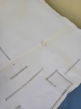 Estor blanco con bordado