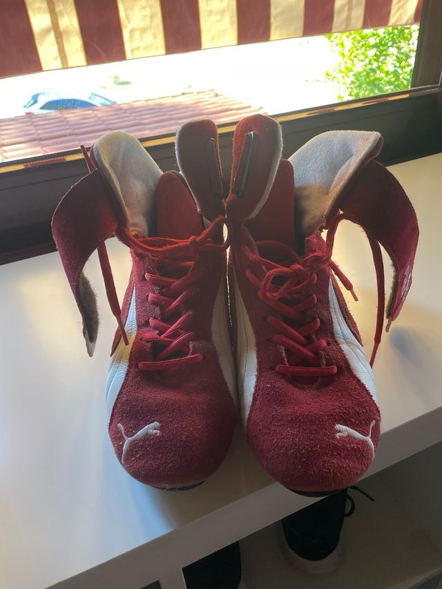 Botas Puma Rojas y Blancas