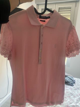Polo Ralph Lauren rosa talla M SLIM FIT