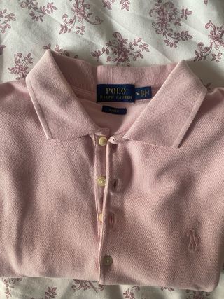Polo Ralph Lauren rosa talla M SLIM FIT