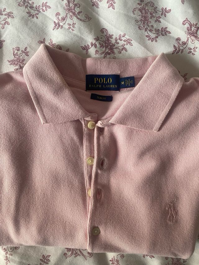 Polo Ralph Lauren rosa talla M  SLIM FIT
