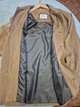 Chaquetón hombre antelina marrón talla 52