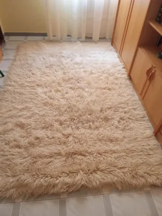 Alfombra Flokati 100% pura Lana Virgen Natural