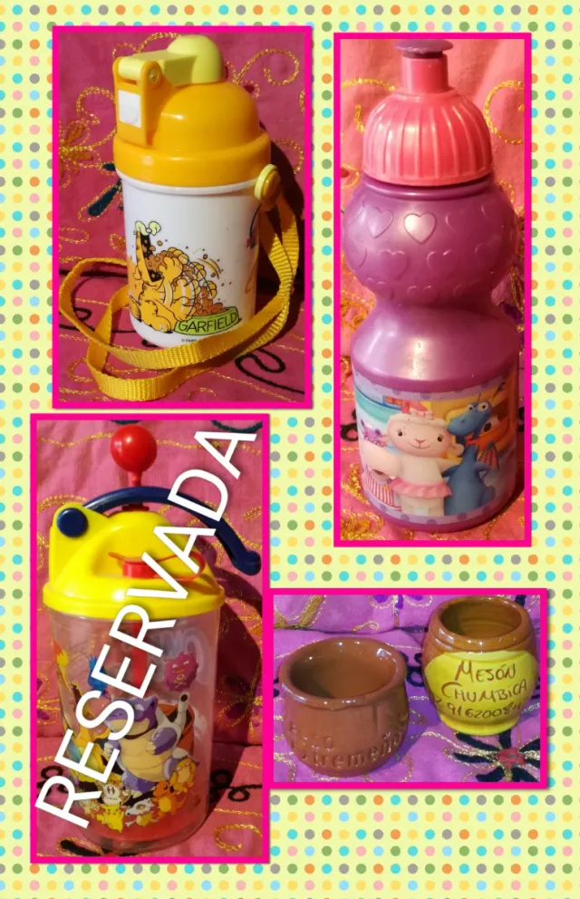 BOTELLA DEPORTIVA/BOMBACAO:1X2,5€/VASOS BARRO:1X1€