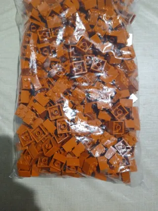 Lego 2x2 Laranja Escuro - 50 Unidades Novas