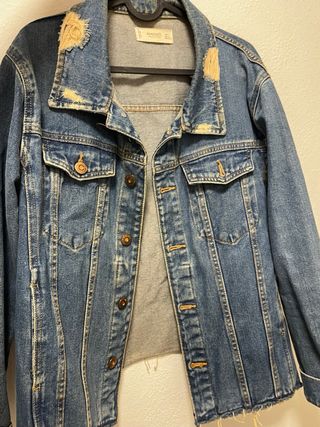 Chaqueta vaquera Mango desgastada Talla M