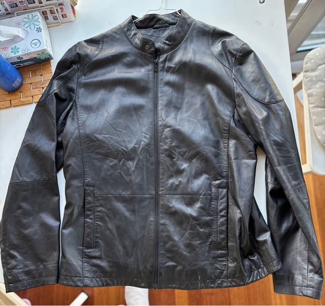 Chaqueta Piel Cordero Negra Suave Ligera