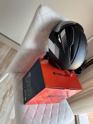 Casco Ciclismo Negro con Gafas