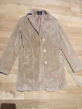 Chaqueta de pana beige mujer