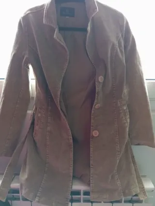 Chaqueta de pana beige mujer