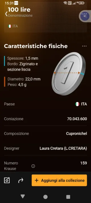 Italia 100 Lire 1997-R