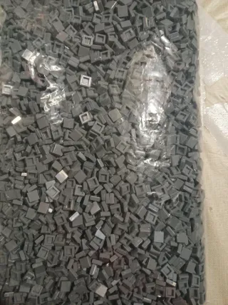 Lego Tile 1x1 Cinza Escuro - 50 Unidades Novas