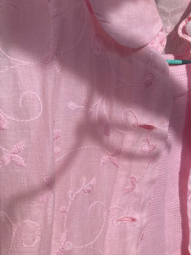 Vestido niña talla 7 dos piezas bordado