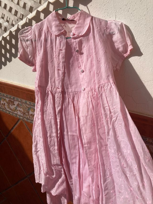 Vestido niña talla 7 dos piezas bordado