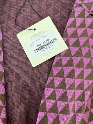 Chaqueta TU Morado y Marrón Triángulos