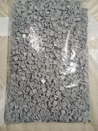 Lego 1x1 Light Bluish Gray Tiles - 50 Units