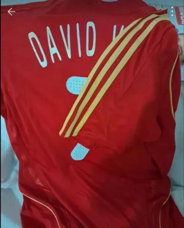 Camiseta Fútbol David Villa 2008 España Talla L