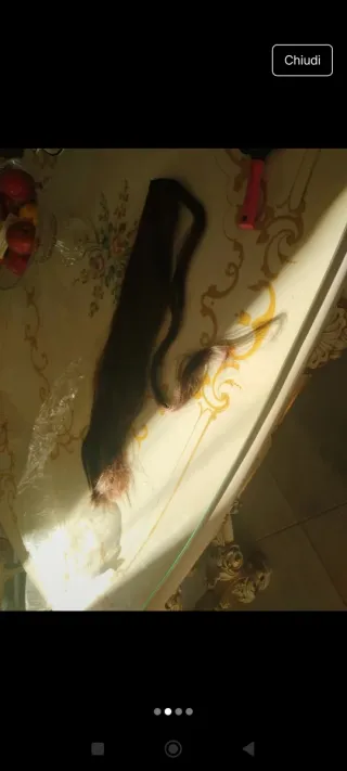 Coda capelli sintetica 80cm marrone/rosa