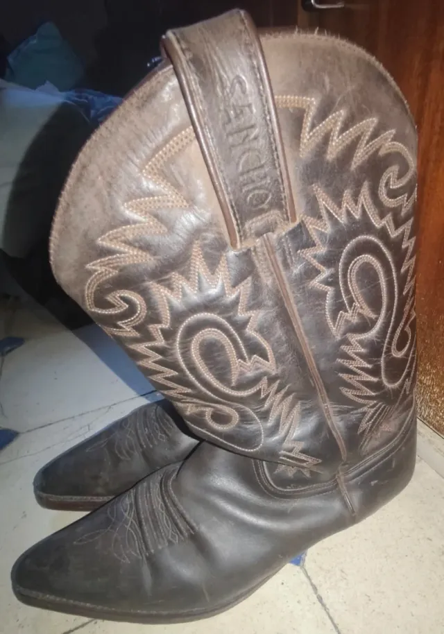 Botas de cuero estilo cowboy handmade