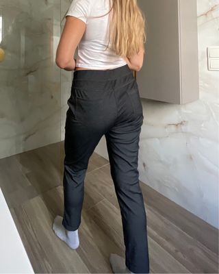 Pantalón gris elástico XL
